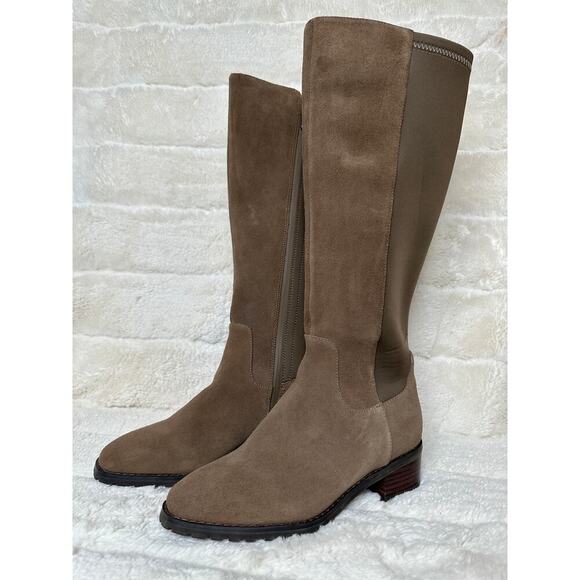 Blondo Symone Size 6 Waterproof Knee High Boot Taupe Suede - Picture 1 of 6